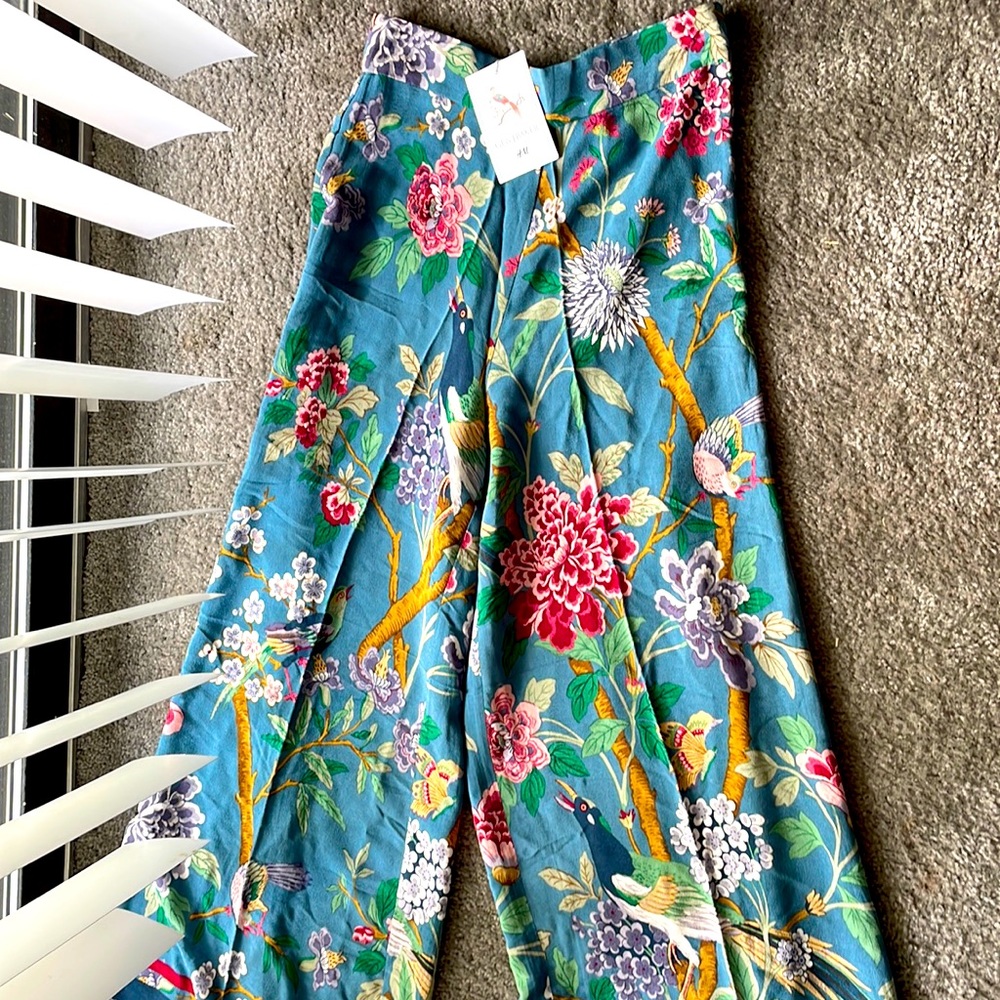 GP& J Baker x H & M wide leg floral pants